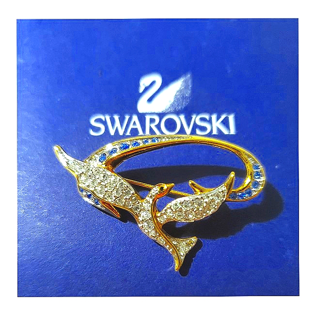 Vtg Swarovski Peace Freedom Ice Bird Crystal Gpl 9/11 Memory Brooch